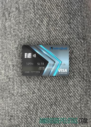 EUA Ohio SUTTON Bank Visa Assinatura Cartão Photolook Front exemplo real